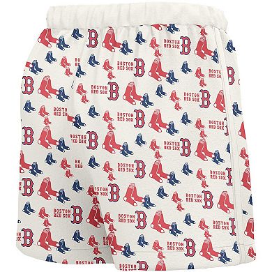 Women's Lusso White Boston Red Sox Marge Shorts