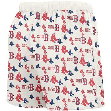 Women's Lusso  White Boston Red Sox Marge Shorts