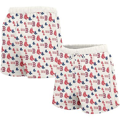 Women's Lusso White Boston Red Sox Marge Shorts