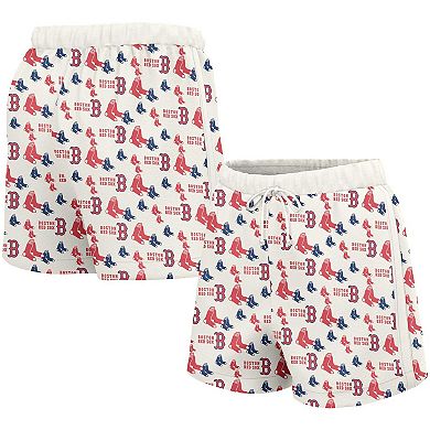 Women's Lusso  White Boston Red Sox Marge Shorts