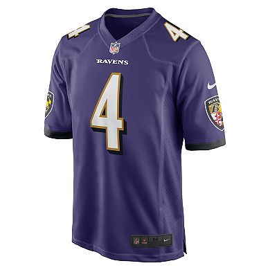 Men's Nike Zay Flowers Purple Baltimore Ravens 2023 NFL Draft First Round Pick Game Jersey