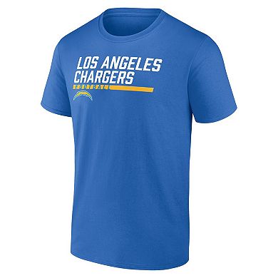 Men's Fanatics Branded Powder Blue Los Angeles Chargers Stacked T-Shirt