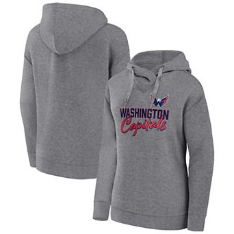 Women's Fanatics Branded Heather Gray Washington Capitals Script Favorite Pullover Hoodie