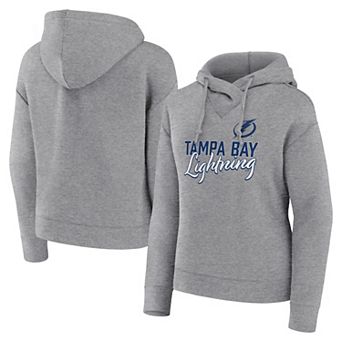 Women's Fanatics Branded Heather Gray Tampa Bay Lightning Script Favorite Pullover Hoodie