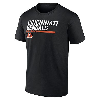 Men's Fanatics Branded Black Cincinnati Bengals Stacked T-Shirt