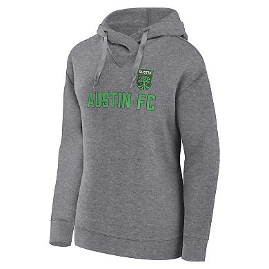 Women's Fanatics Branded Heather Gray Austin FC Script Pullover Hoodie
