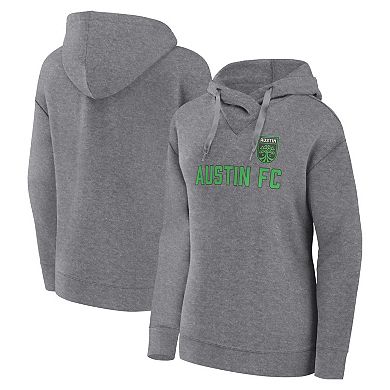 Women's Fanatics Branded Heather Gray Austin FC Script Pullover Hoodie