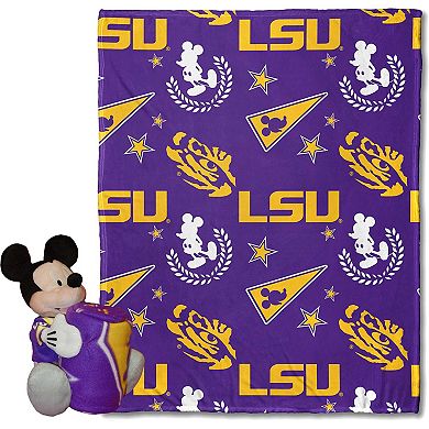 Northwest x Disney LSU Tigers Mickey Hugger Pillow & Silk Touch Throw Set