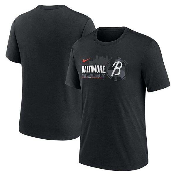 Men's Nike Black Baltimore Orioles 2023 City Connect Tri-Blend T-Shirt