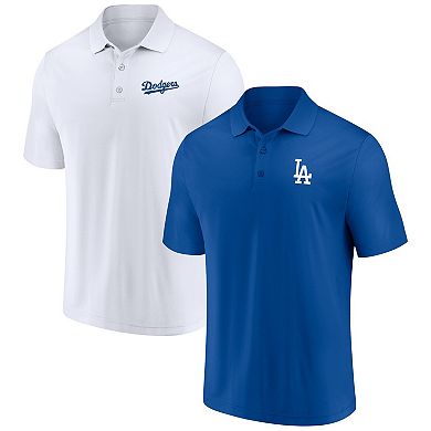 Men's Fanatics Branded Royal/White Los Angeles Dodgers Dueling Logos Polo Combo Set