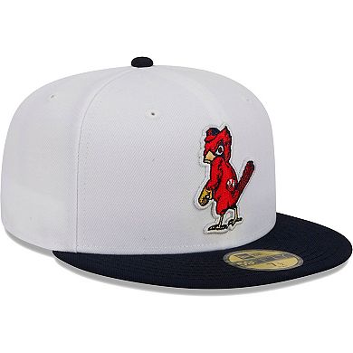 Men's New Era White/Navy St. Louis Cardinals Optic 59FIFTY Fitted Hat