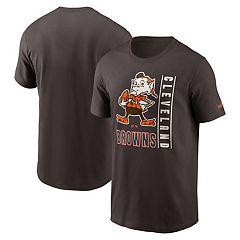 Mens Cleveland Browns Neutral Colour Wordmark Long Sleeve T-Shirt