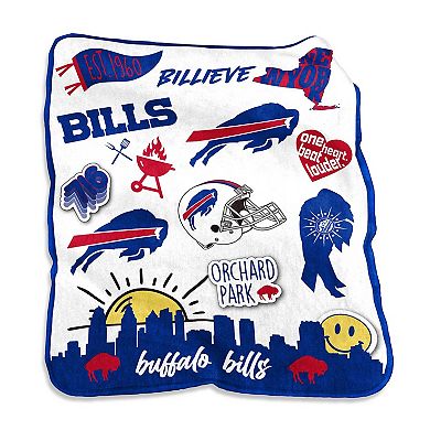 Buffalo Bills 50'' x 60'' Native Raschel Plush Throw Blanket