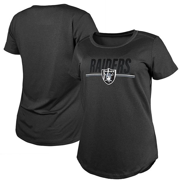 Women's New Era Black Las Vegas Raiders 2023 NFL Training Camp T-Shirt Size: Extra Small