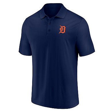 Men's Fanatics Branded Navy/Orange Detroit Tigers Dueling Logos Polo Combo Set
