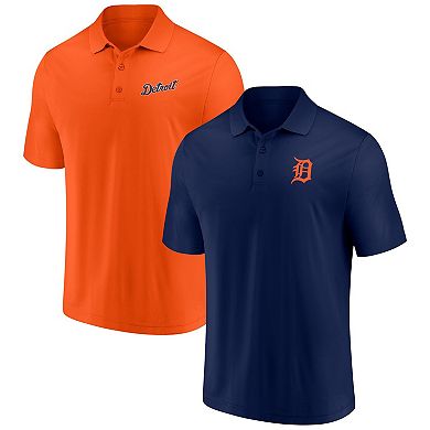 Men's Fanatics Branded Navy/Orange Detroit Tigers Dueling Logos Polo Combo Set