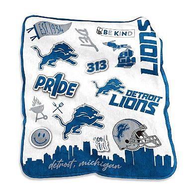 Detroit Lions 50'' x 60'' Native Raschel Plush Throw Blanket