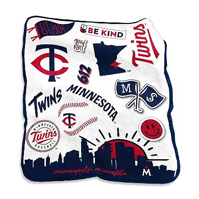 Minnesota Twins 50'' x 60'' Native Raschel Plush Throw Blanket