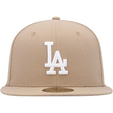 Men's New Era Khaki Los Angeles Dodgers 59FIFTY Fitted Hat