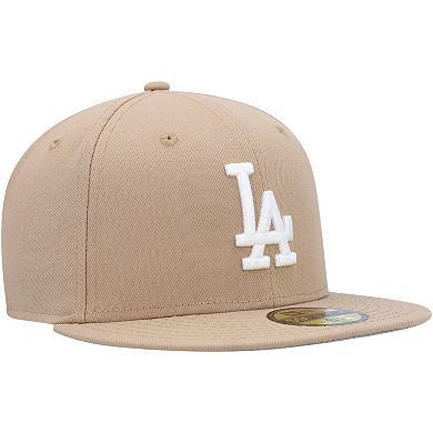 Men's New Era Khaki Los Angeles Dodgers 59FIFTY Fitted Hat