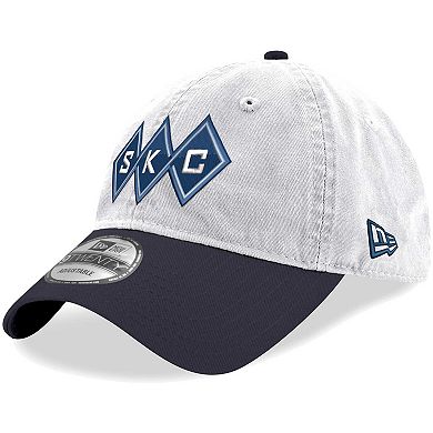 Men's New Era White Sporting Kansas City Jersey Hook 9TWENTY Adjustable Hat