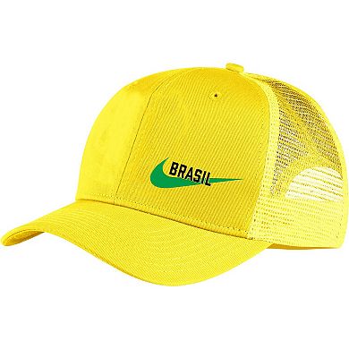 Men's Nike Yellow Brazil National Team Classic99 Trucker Snapback Hat