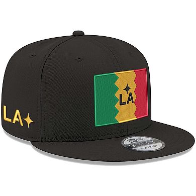 Men's New Era Black LA Galaxy Jersey Hook 9FIFTY Snapback Hat
