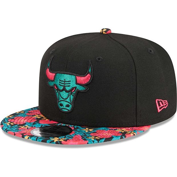 Black New Era NBA Chicago Bulls Floral Graphic T-Shirt