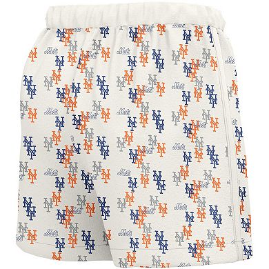 Women's Lusso White New York Mets Marge Shorts