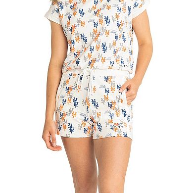 Women's Lusso White New York Mets Marge Shorts