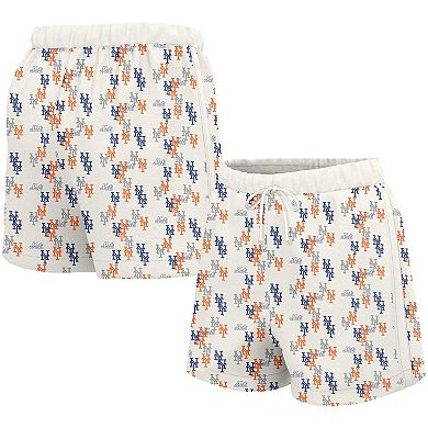 Women's Lusso White New York Mets Marge Shorts