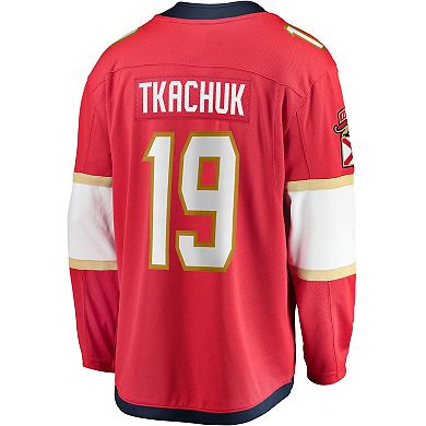 Men's Fanatics Branded Matthew Tkachuk Red Florida Panthers Home Breakaway Player Jersey