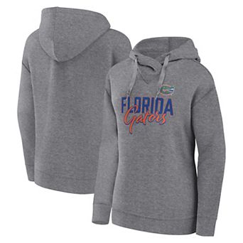 Women's Fanatics Branded Heather Gray Florida Gators Script Favorite Pullover Hoodie