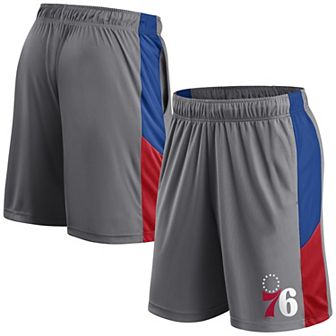 Men's Fanatics Branded Gray Philadelphia 76ers Practice Performance Shorts