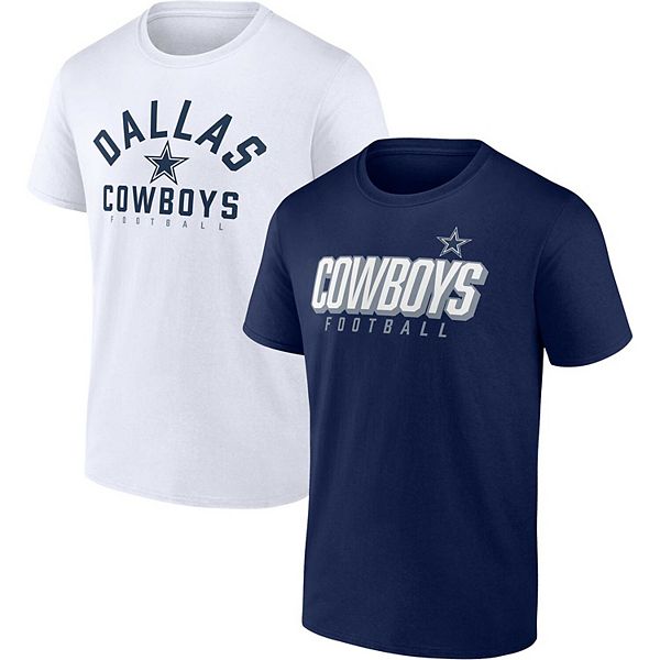 Men's Fanatics Branded Navy/White Dallas Cowboys Player Pack T-Shirt ...