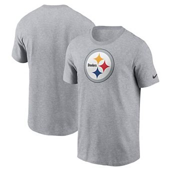Men's Nike Gray Pittsburgh Steelers Logo Essential T-Shirt