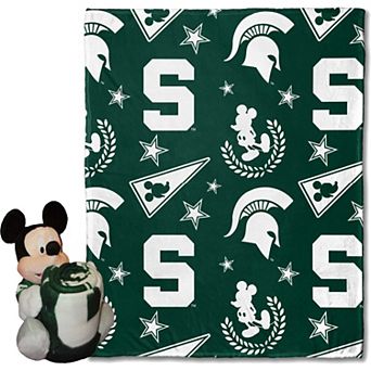 Northwest x Disney Michigan State Spartans Mickey Hugger Pillow & Silk Touch Throw Set