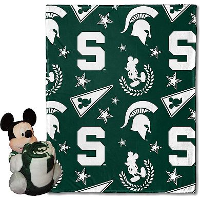 Northwest x Disney Michigan State Spartans Mickey Hugger Pillow & Silk Touch Throw Set