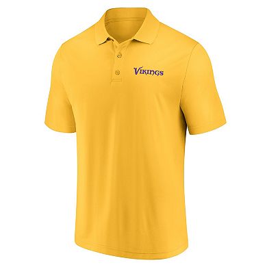 Men's Fanatics Branded Purple/Gold Minnesota Vikings Dueling Two-Pack Polo Set