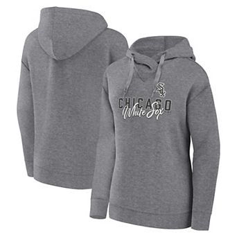 Women's Fanatics Branded Heather Gray Chicago White Sox Script Favorite Pullover Hoodie