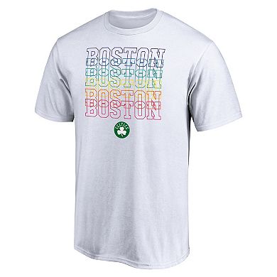 Men's Fanatics Branded White Boston Celtics Team City Pride T-Shirt
