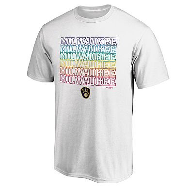 Men's Fanatics Branded White Milwaukee Brewers City Pride T-Shirt