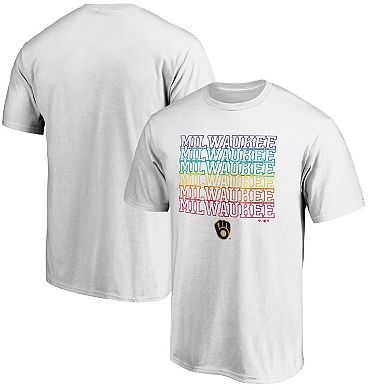Men's Fanatics Branded White Milwaukee Brewers City Pride T-Shirt