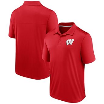 Men's Fanatics Branded Red Wisconsin Badgers Polo