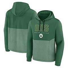 Men's Starter Green Boston Celtics Body Check Raglan Hoodie Half-Zip Jacket