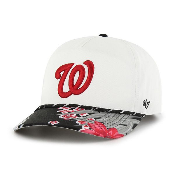 Men's '47 White Washington Nationals Dark Tropic Hitch Snapback Hat