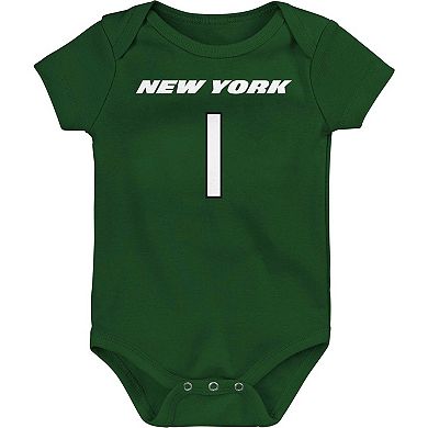 Newborn & Infant Ahmad Sauce Gardner Green New York Jets Mainliner Player Name & Number Bodysuit