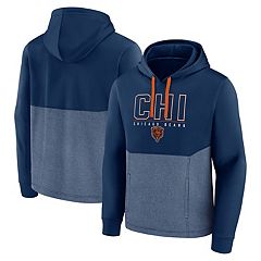 New Era Women's Chicago Bears Navy Raw Edge Cropped Hoodie