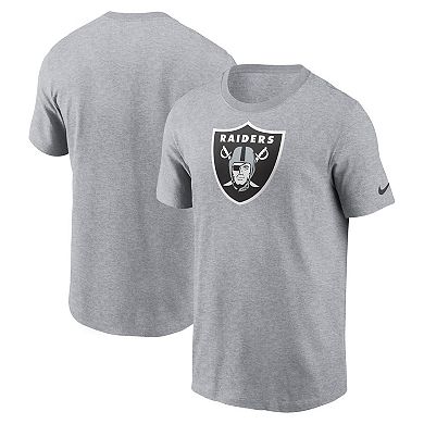 Men's Nike Gray Las Vegas Raiders Logo Essential T-Shirt