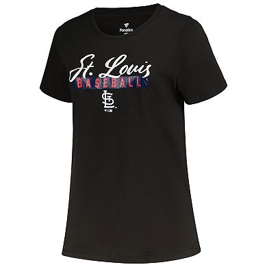 Women's Profile Black/Heather Gray St. Louis Cardinals Plus Size T-Shirt Combo Pack